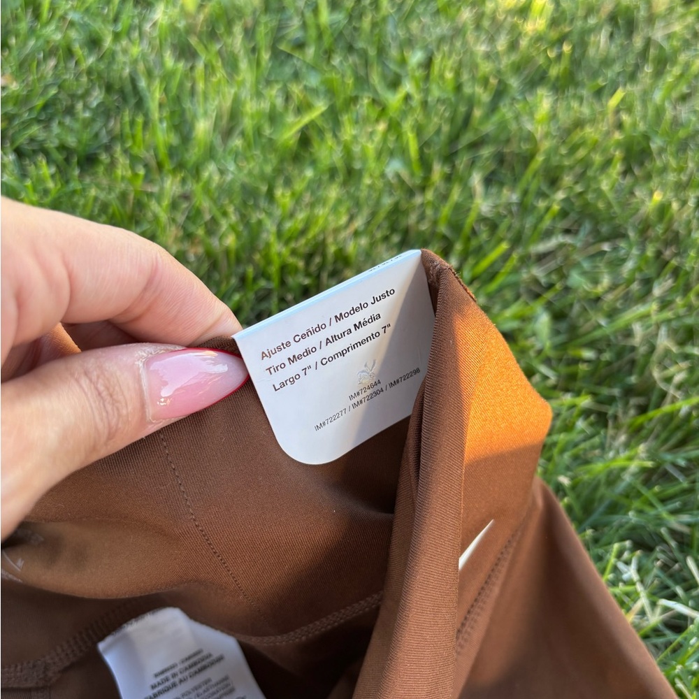 Nike Women's Dri-Fit Shorts in Brown - Picture 7 of 7